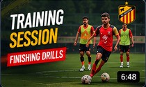 Finishing drills training session